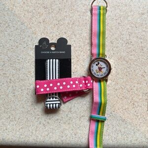 Disney Time Works Watch with 3 Fabric Bands